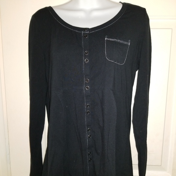 Soma Blue Button Down Sleep Shirt PJ's - Picture 4 of 8